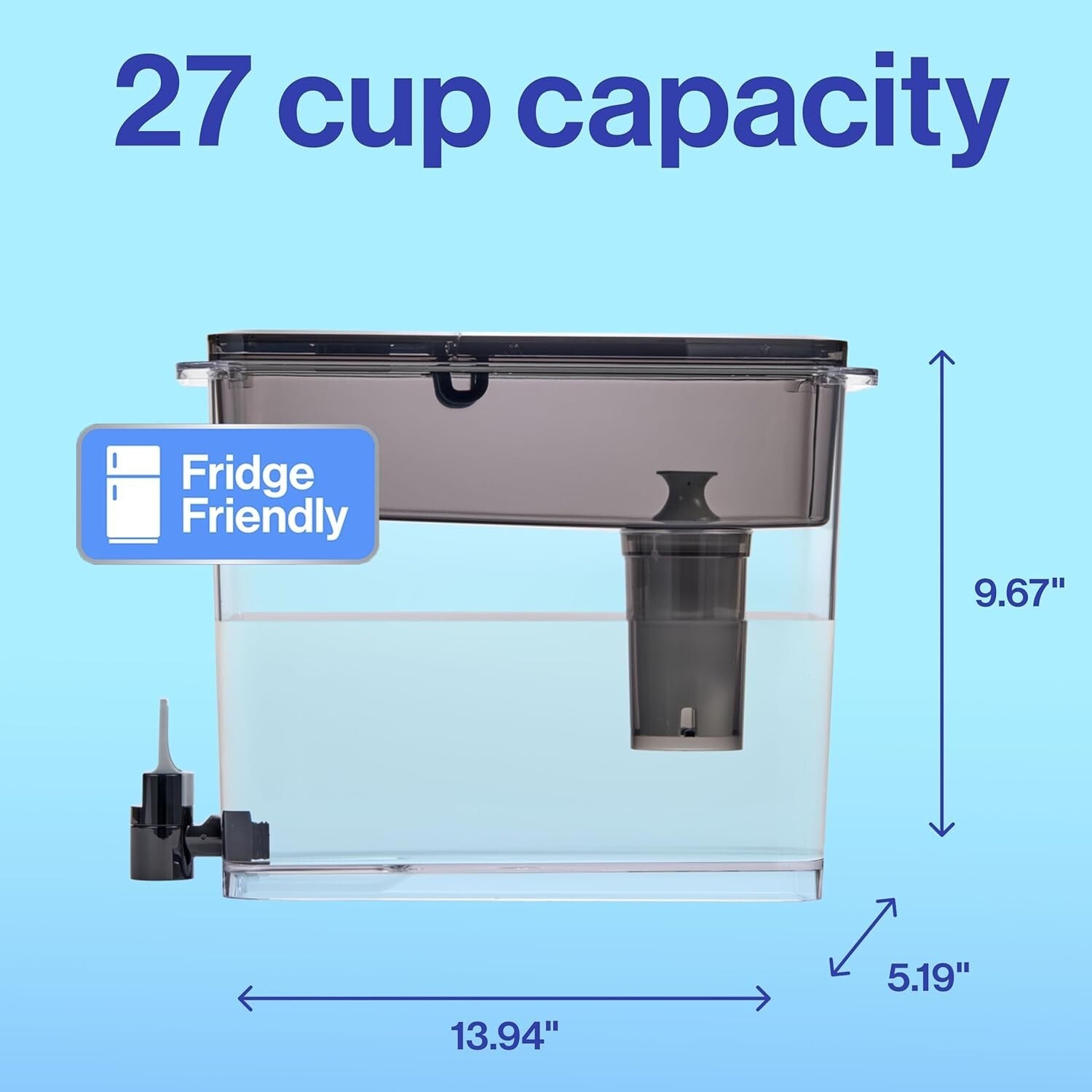 Eco-Friendly Water Dispenser with Plus Filter - Reduces 300 Plastic Bottles/Year