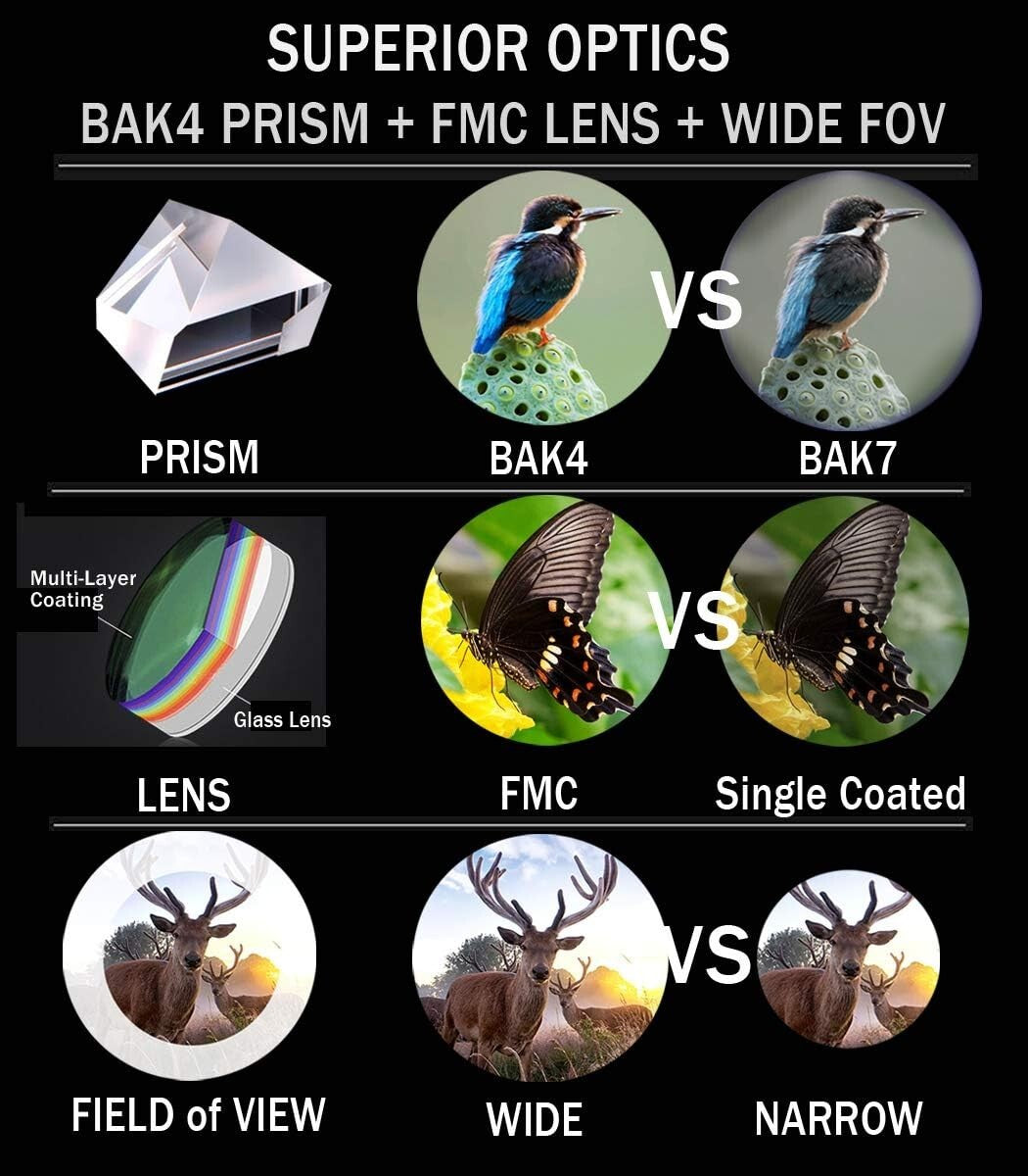 Durable 10x42 Binocular with Smart Phone Mount for Stunning Wildlife Observation