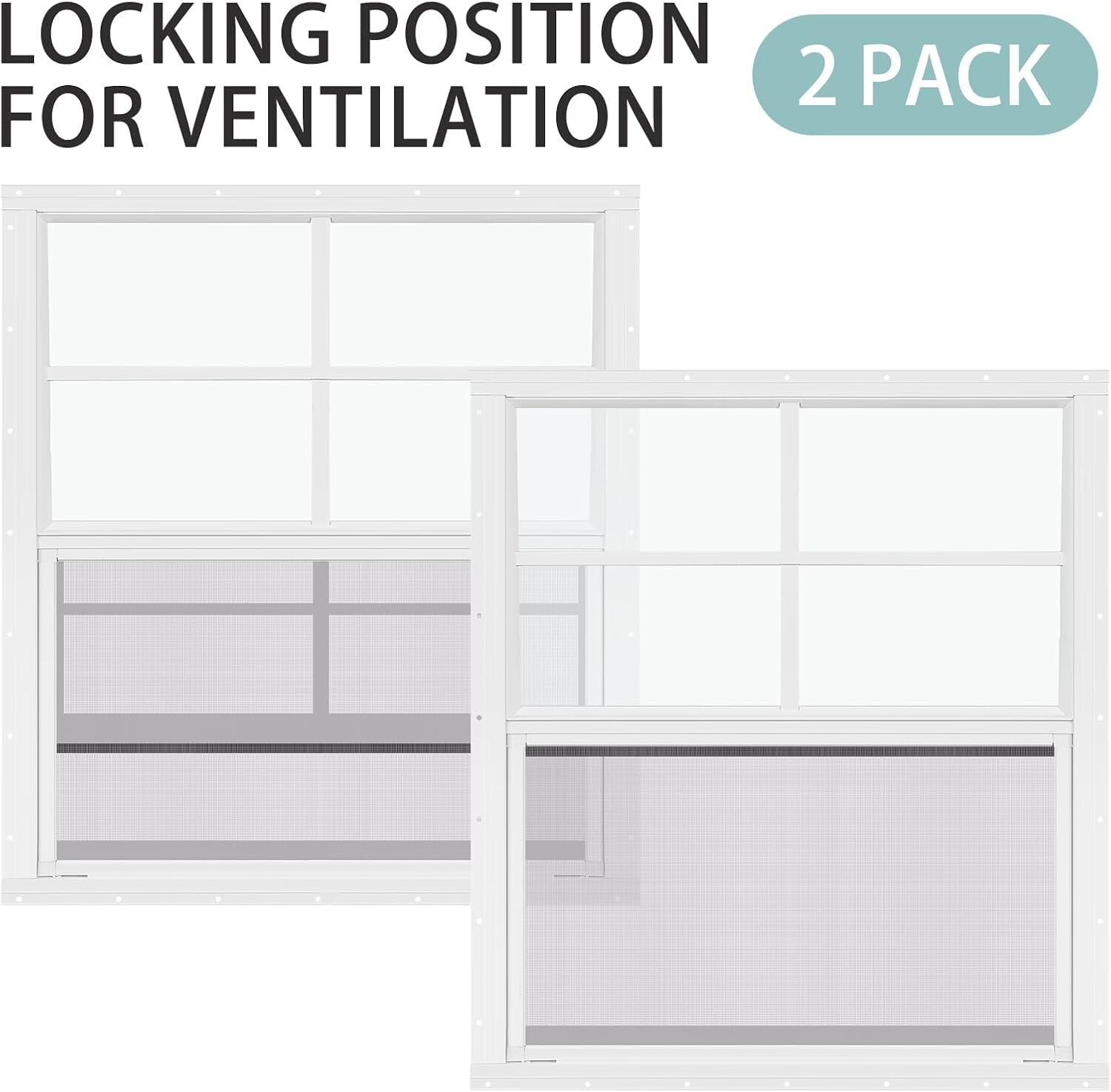 18''x23'' Tempered Glass Outdoor Windows - Complete with Screws & Screens