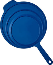 Load image into Gallery viewer, Versatile Harbour Blue Silicone Lid for Frying Pans - Dishwasher Safe &amp; Durable