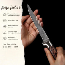 Load image into Gallery viewer, Forged 5.7-Inch Meat Cleaver Knife with Elegant Pakkawood Handle – Gift Boxed