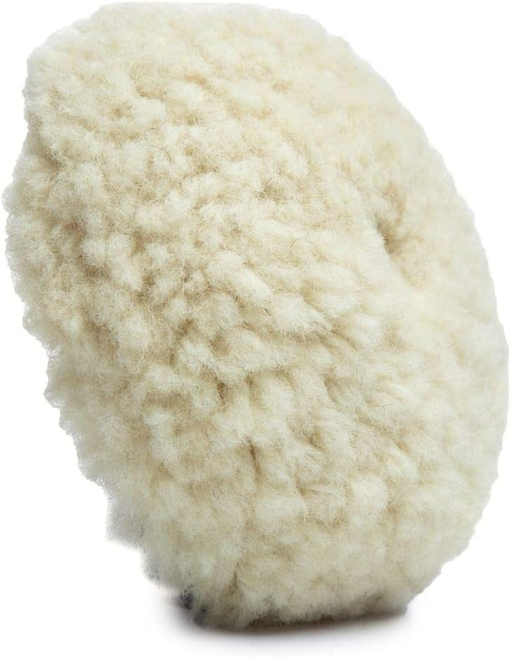 Premium 5-Pack Wool Buffing Pads, 3-inch - Professional Grade for Car Care