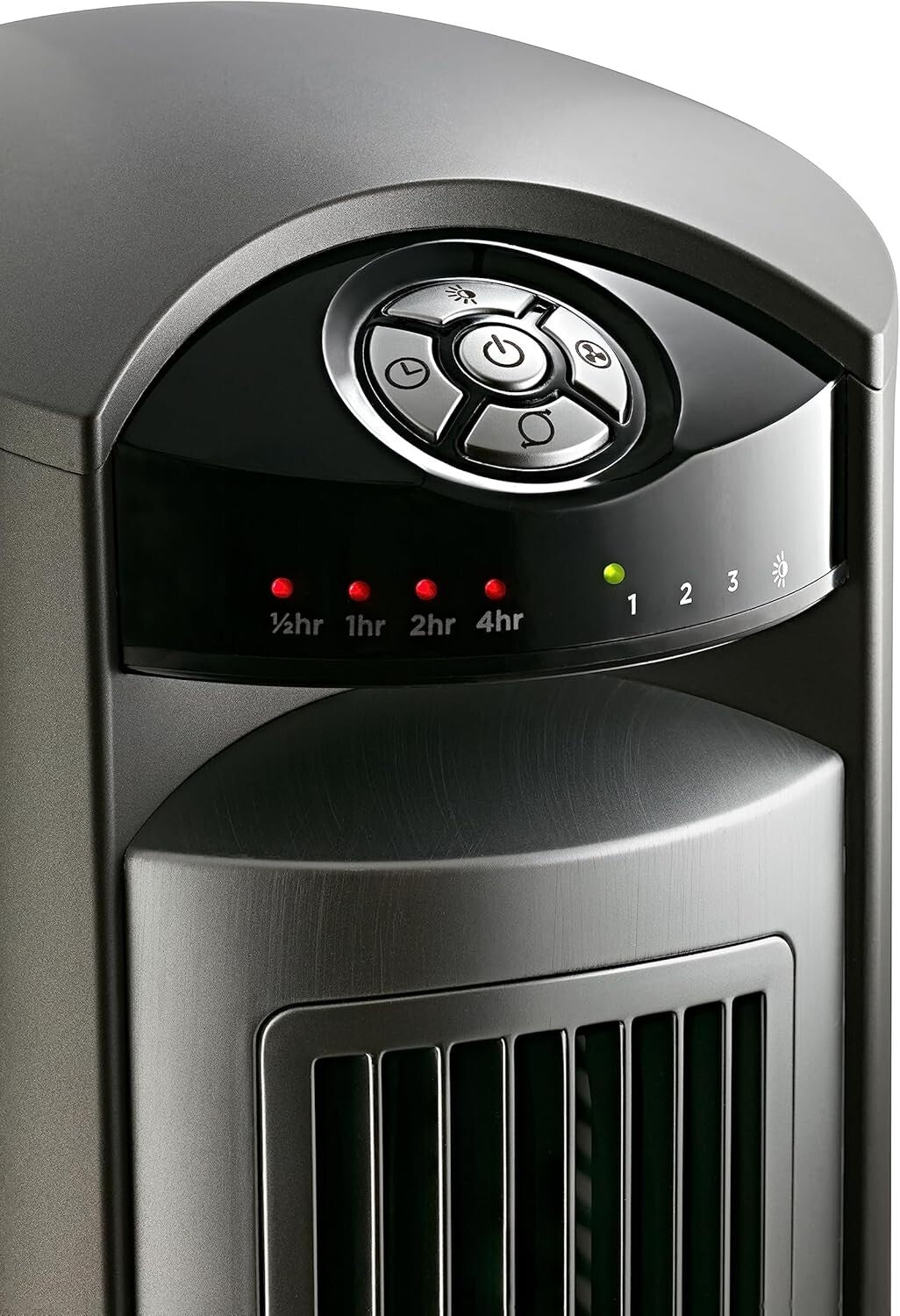 42-Inch Silver Oscillating Tower Fan with Remote - Quiet and Stylish Airflow