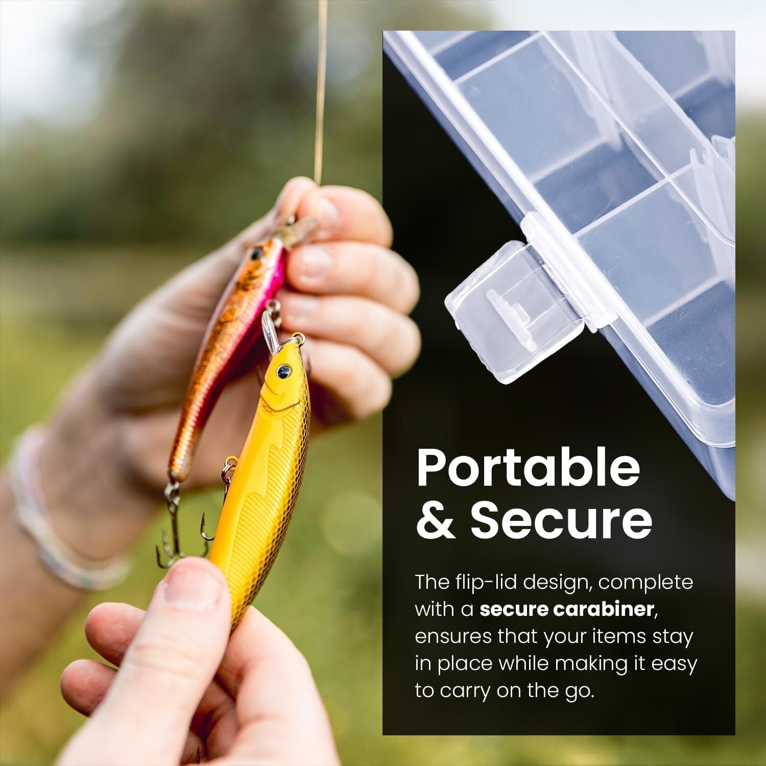 Lightweight and Portable Bead Storage Containers with Customizable Grids - 8pcs