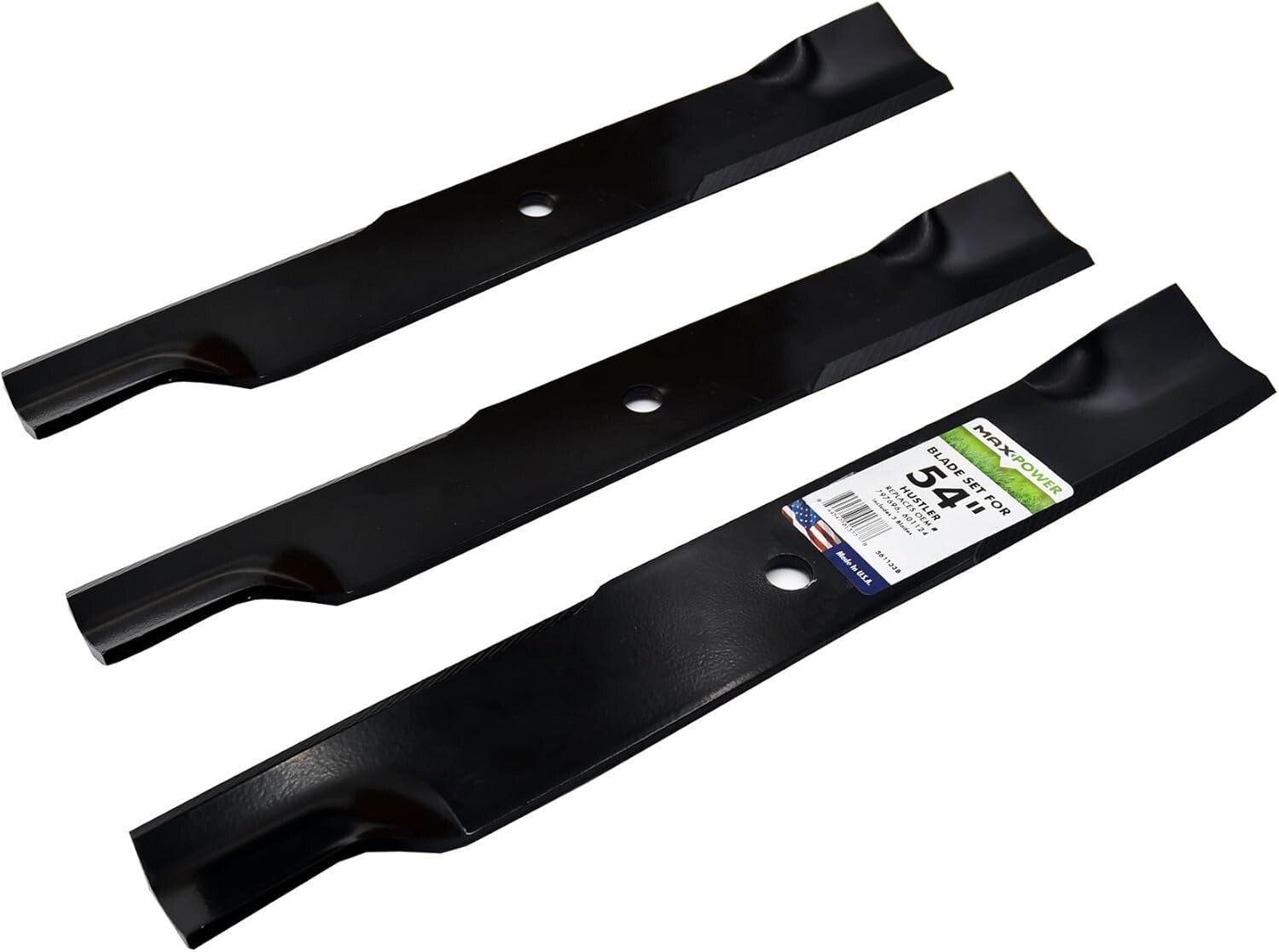 Precision 3-Blade Set for 54 in. Hustler Mowers - Replaces OEM 601124 & 797696