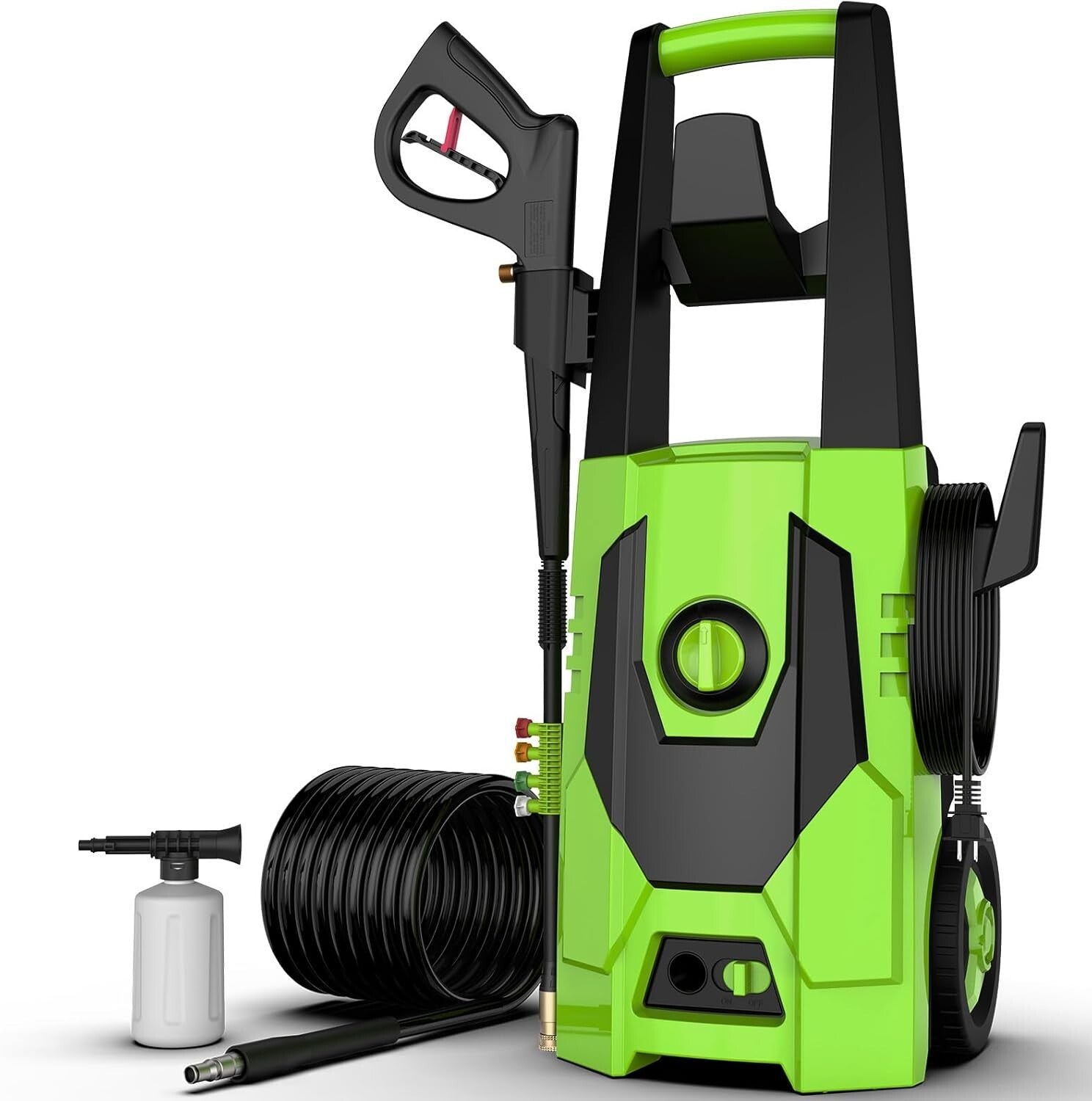 4800 PSI Electric Pressure Washer - Powerful 3.2 GPM Cleaning System in Green