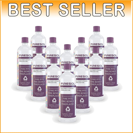 Plant-Based Ethanol Fuel 12 x 1L - Ideal for Indoor Fireplaces & Stoves