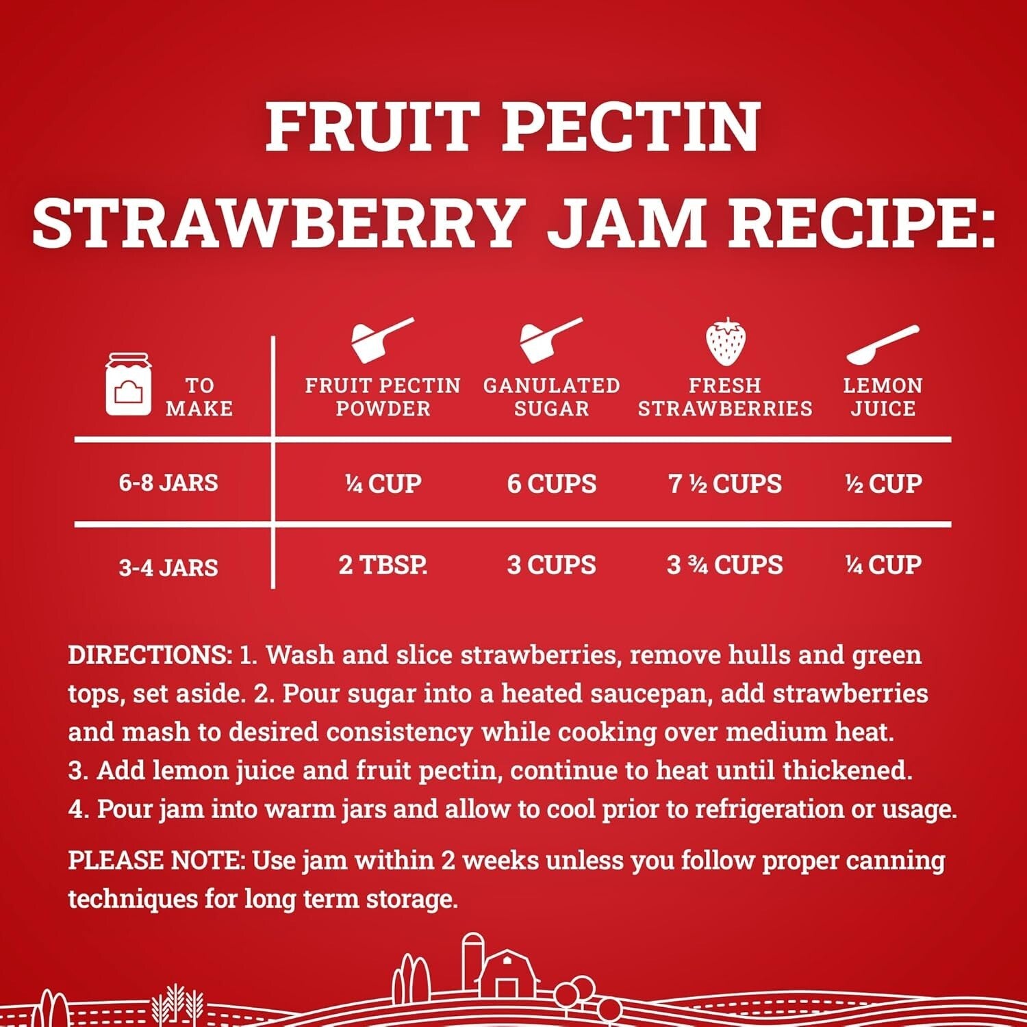 25LB Bulk Fruit Pectin for Perfectly Thick Jams & Jellies - Natural Thickener