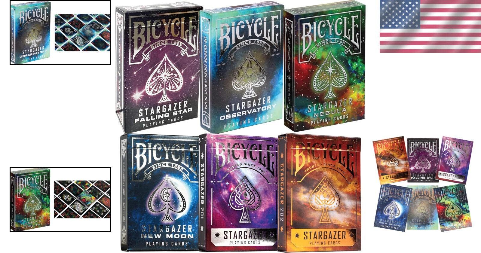 Premium Bicycle Stargazer Playing Cards 6-Pack - Limited Edition Collector's Set
