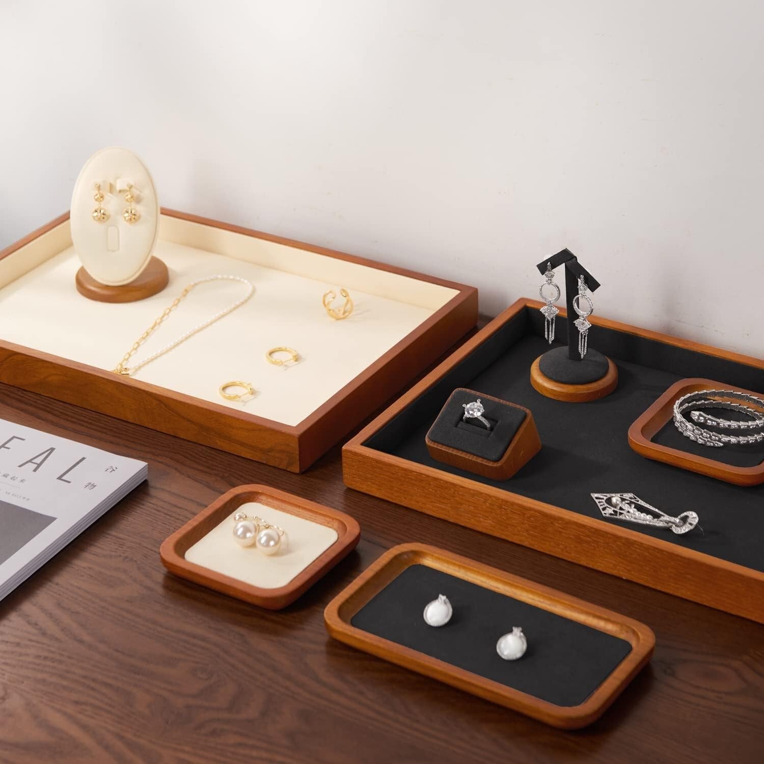 Luxury Grey Jewelry Display Tray - Perfect for Weddings, Birthdays & Retail