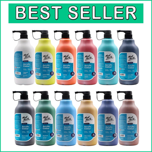 All-Purpose Acrylic Paint Set: 12 Semi-Matte Colors for Canvas & Crafts