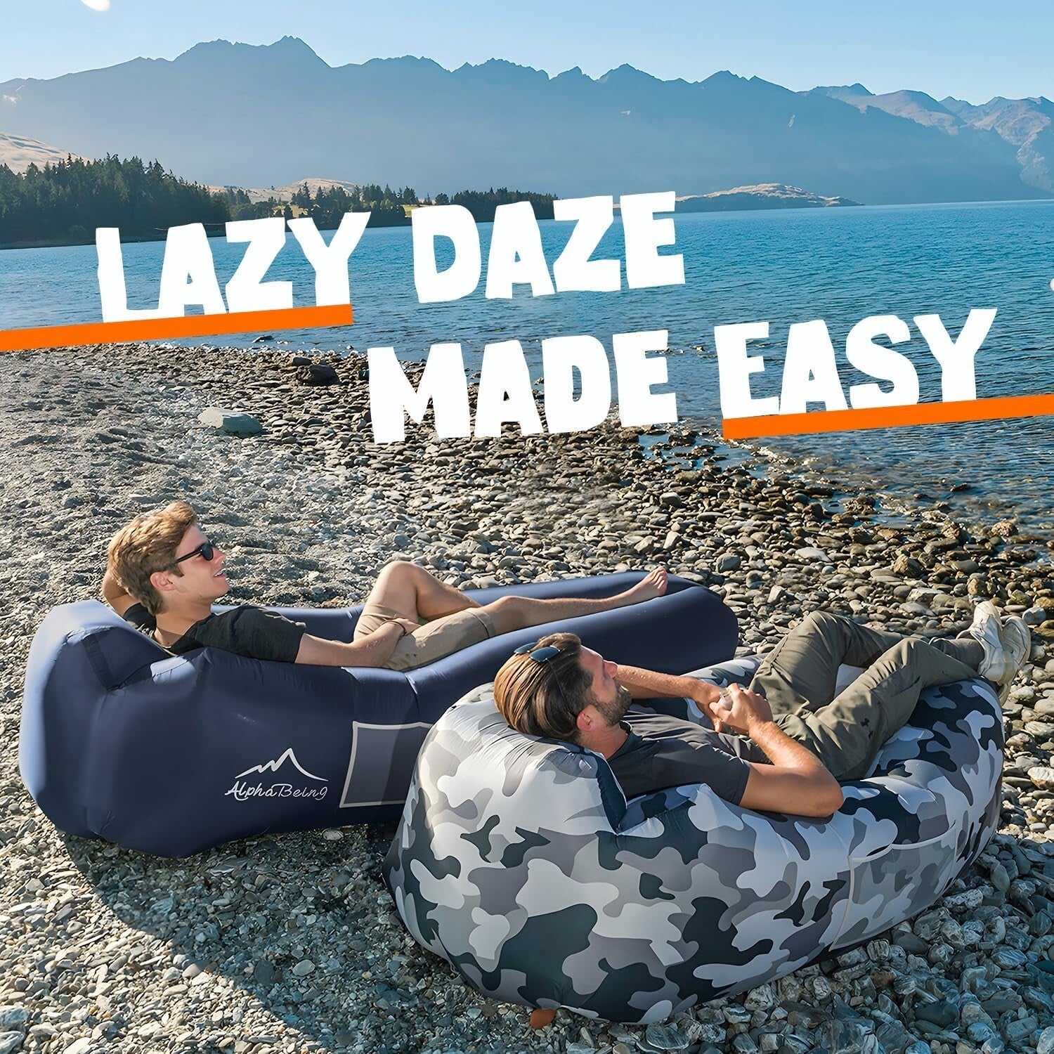 Extra-Large Inflatable Hammock Chair - Water Resistant & Weight Capacity 650 lbs