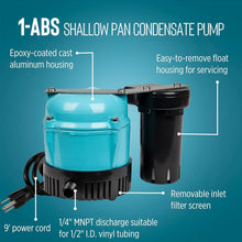 Load image into Gallery viewer, Low Maintenance 115V Condensate Removal Pump for Portable &amp; Ceiling-Mounted ACs
