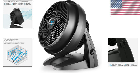 630 Mid-Size Whole Room Air Circulator Fan - 3-Speed, Adjustable Tilt & Quiet