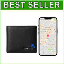 Load image into Gallery viewer, Smart Wallet with GPS Position Locator and Bluetooth - RFID Protected Black