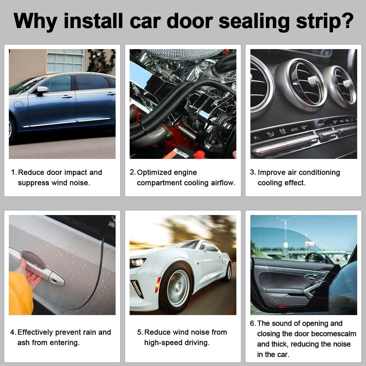 32.8ft Weather Stripping Truck Door Seal - Noise Reduction & Easy Install
