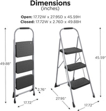 Load image into Gallery viewer, Stable and Lightweight Three-Step Folding Step Stool for Home Improvement Tasks