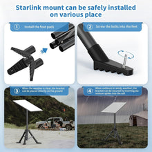 Load image into Gallery viewer, Height Adjustable Starlink Tripod Stand with Pipe Adapter for Outdoor Adventures