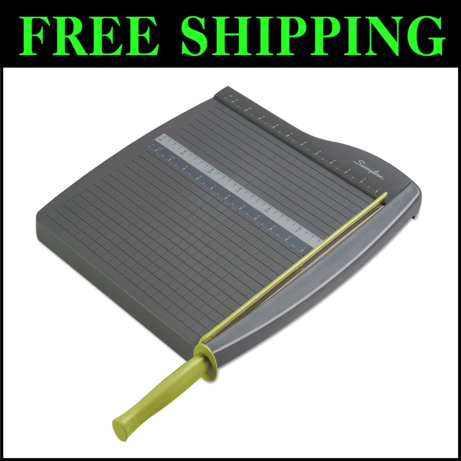 Guillotine Trimmer - 12" Cutting Length for 10 Sheets - Ideal for Home & Office