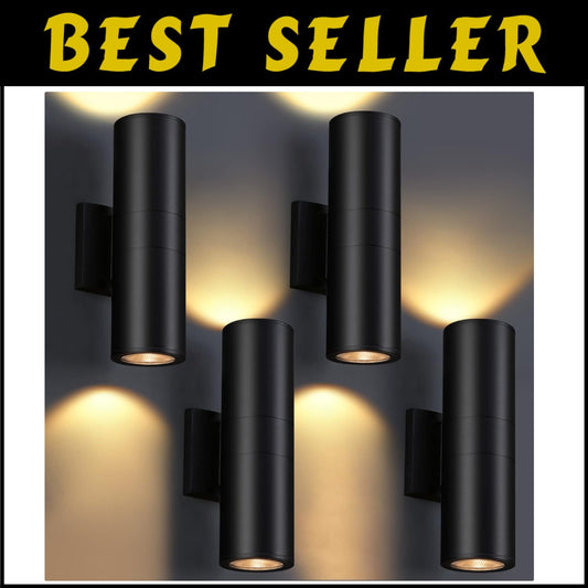 Energy Efficient IP65 Waterproof Outdoor LED Cylinder Lights - 12W Warm White