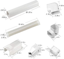 Load image into Gallery viewer, Decorative White Mini Split Line Set Cover Kit - Easy Installation &amp; Neat Design