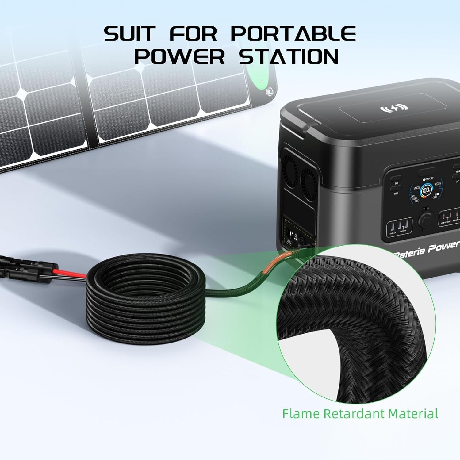 Flame Retardant 12AWG Solar XT60 Charging Cable - Ensuring Safety and Efficiency