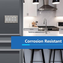 Load image into Gallery viewer, Impact-Resistant Stainless Steel Dual Receptacle Wall Plate with Matching Screws