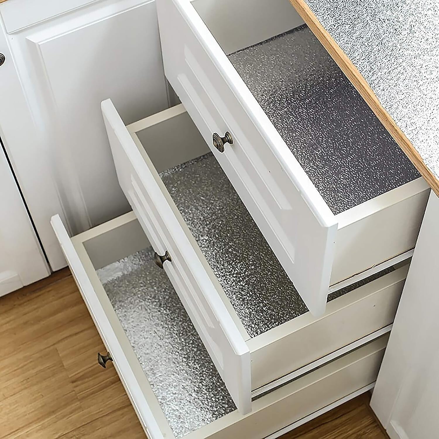 15.7'' x 708'' Heat Resistant Aluminum Foil Contact Paper for Kitchen Decor