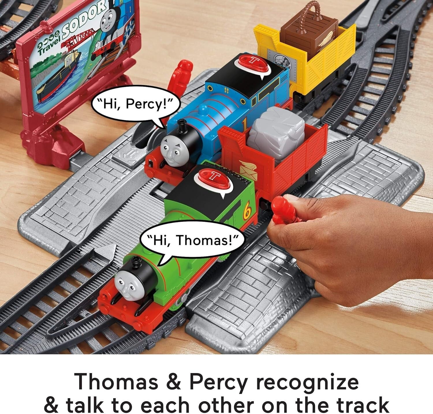 Engaging Thomas & Percy Train Set with Talking Engines and Track Switches