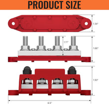 Load image into Gallery viewer, Universal 400A 12V Battery Busbar Terminal Block for Cars &amp; Boats - Red &amp; Black