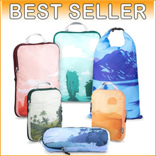 Load image into Gallery viewer, Ultimate Travel Packing Cube Set - Two-Zipper System for Compact Luggage Storage