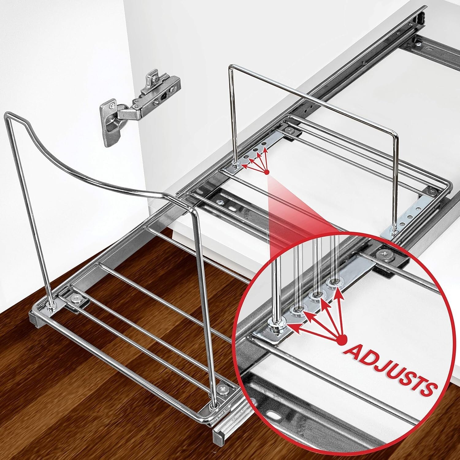 Professional Quality Pull-Out Organizer with Chrome Finish for Kitchen Cabinets