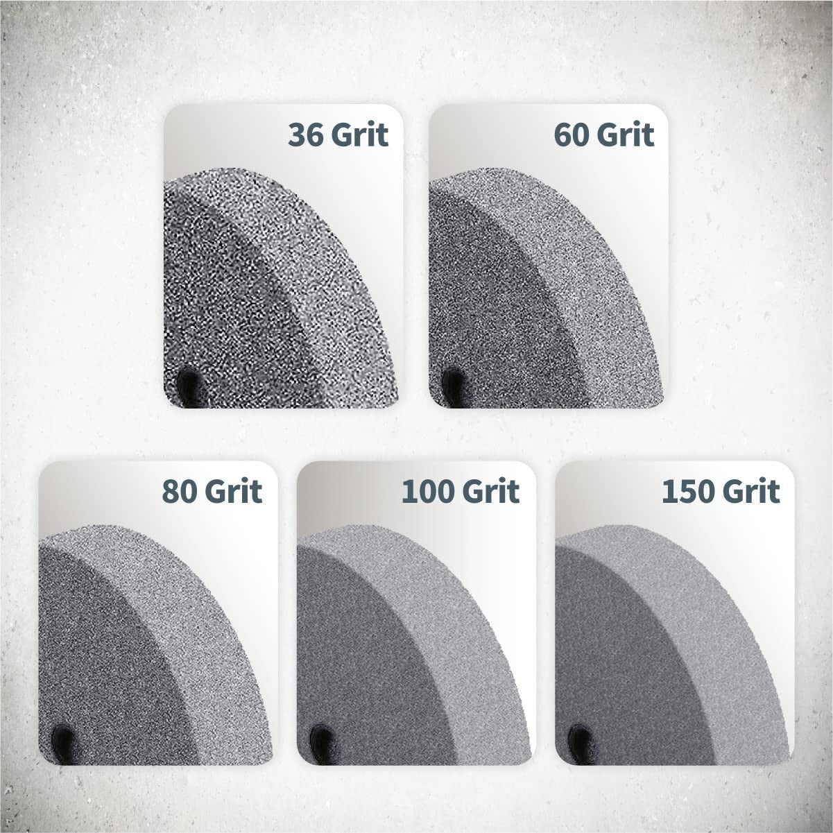 3-Pack Aluminum Oxide Bench Grinder Wheels, 6 Inch, for Sharpening & Shaping