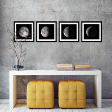 Load image into Gallery viewer, High-Definition Moon Phases Canvas Wall Art - 4 Elegant Panels for Any Space