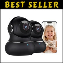 Load image into Gallery viewer, Wi-Fi Enabled 2K Indoor Camera - Pet &amp; Baby Monitor with Night Vision - 2 Pack