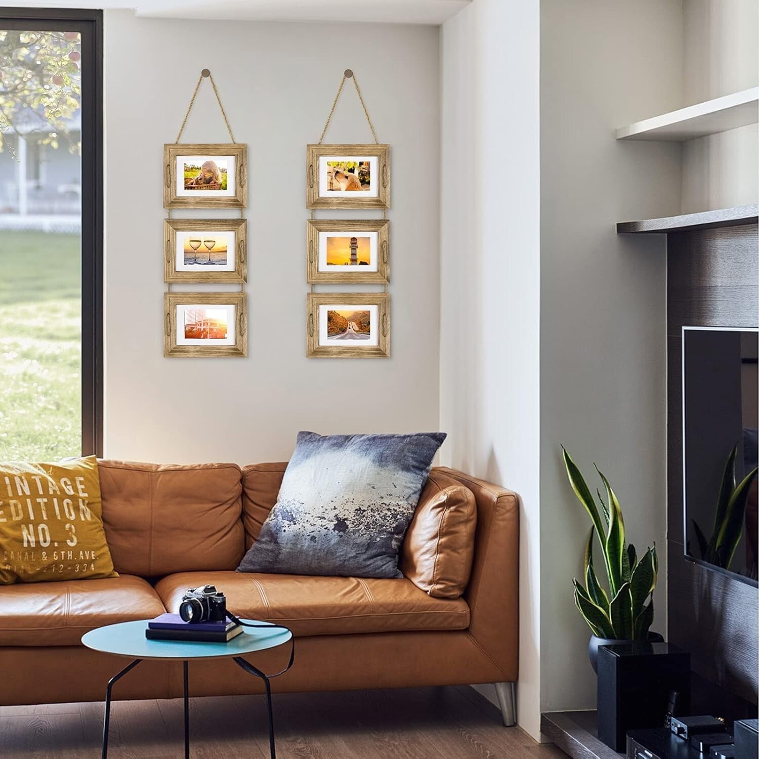 Elegant Rustic Black 5x7 Picture Frames with Versatile Hanging Options