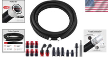 Load image into Gallery viewer, High-Pressure 6AN PTFE Fuel Line Fitting Kit - 25FT Braided Hose for Heavy Use