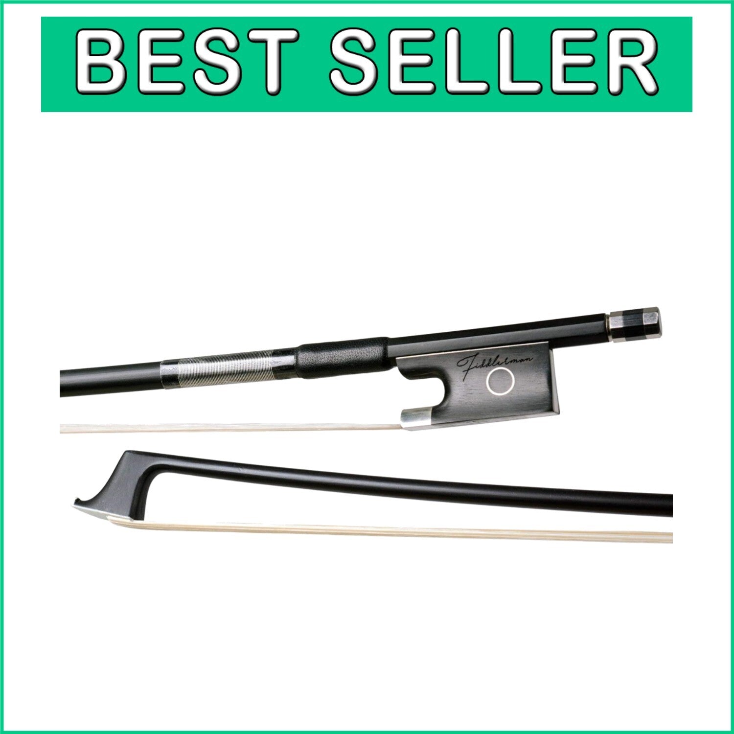 Premium 4/4 Carbon Fiber Violin Bow with Siberian Horsehair & Ebony Frog