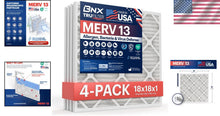 Load image into Gallery viewer, Premium MERV 13 HVAC Filters - 4-Pack (18x18x1) for Allergy Relief &amp; Fresh Air