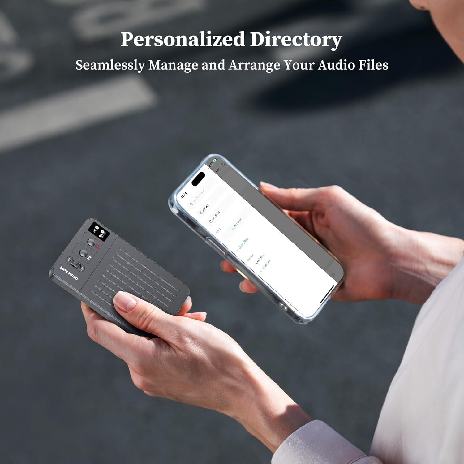 Compact AI Voice Recorder with 80-Hour Battery & App Control - 121 Languages