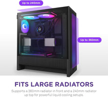 Load image into Gallery viewer, Nzxt H5 Flow RGB 2024 - Advanced Mid-Tower PC Case for Gaming with RGB Lighting