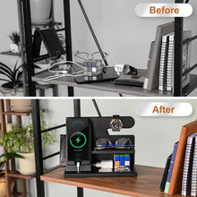 Load image into Gallery viewer, Multi-Functional Wood Phone Docking Station for Men - Ideal Gift in Fumed Black