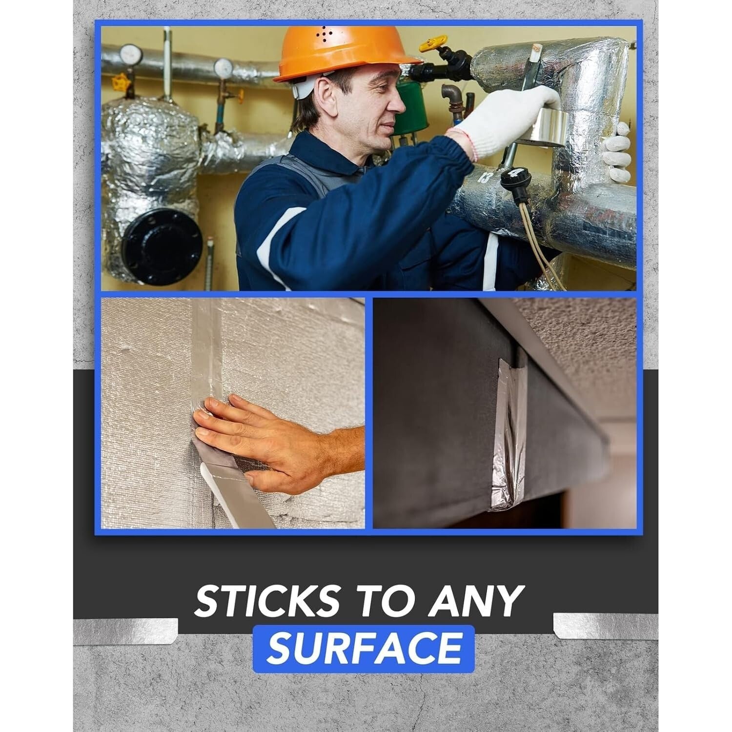 4 Rolls of Premium Aluminum Foil Tape - 2" x 210 Feet for Metal Repair & Sealing