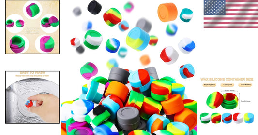 Durable 3ml Silicone Wax Containers - Ideal for Home Kitchen Travel Storage