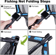 Load image into Gallery viewer, Large Floating Fishing Net - Rubber Coated, Compact &amp; Foldable for Easy Use