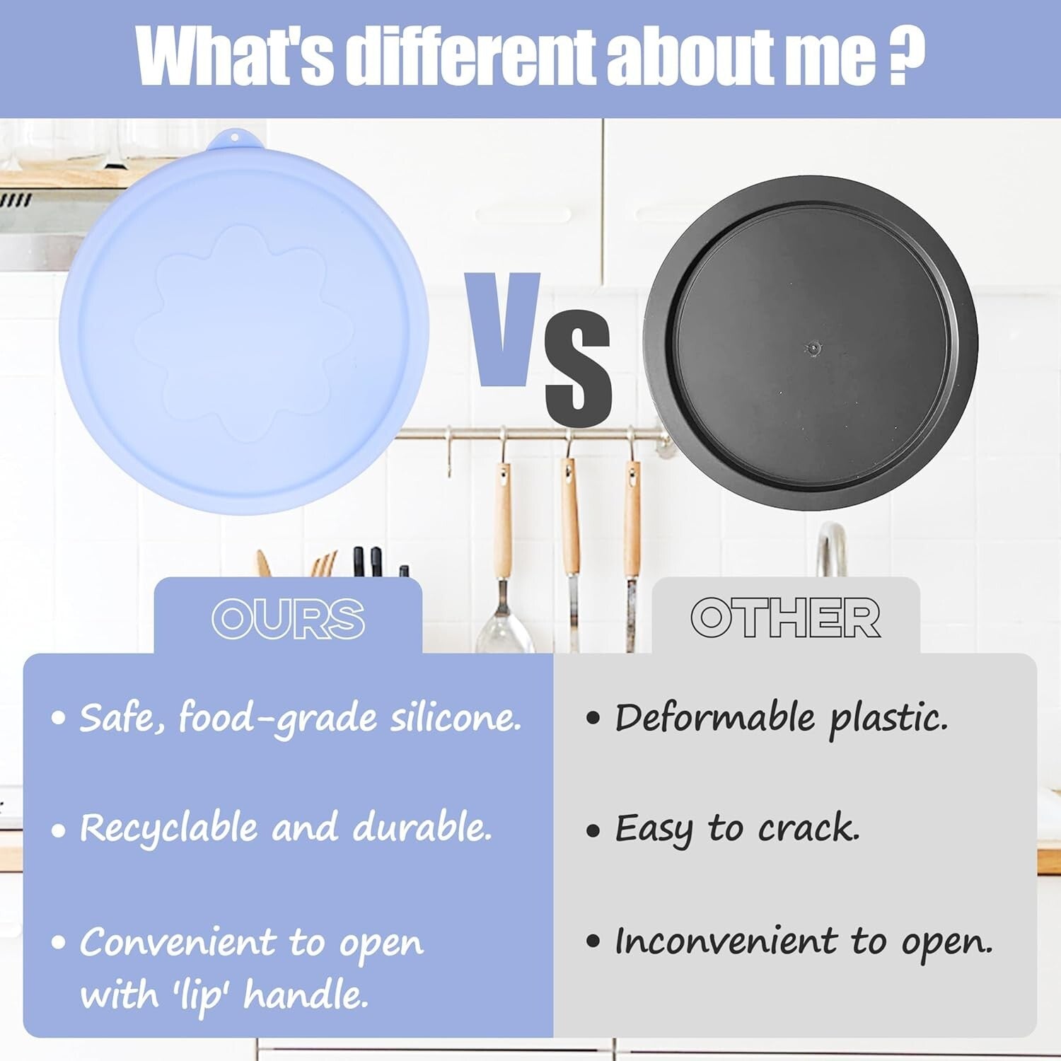 8 Stylish Round Silicone Replacement Lids for Pyrex - Food-Grade, Leak-Proof