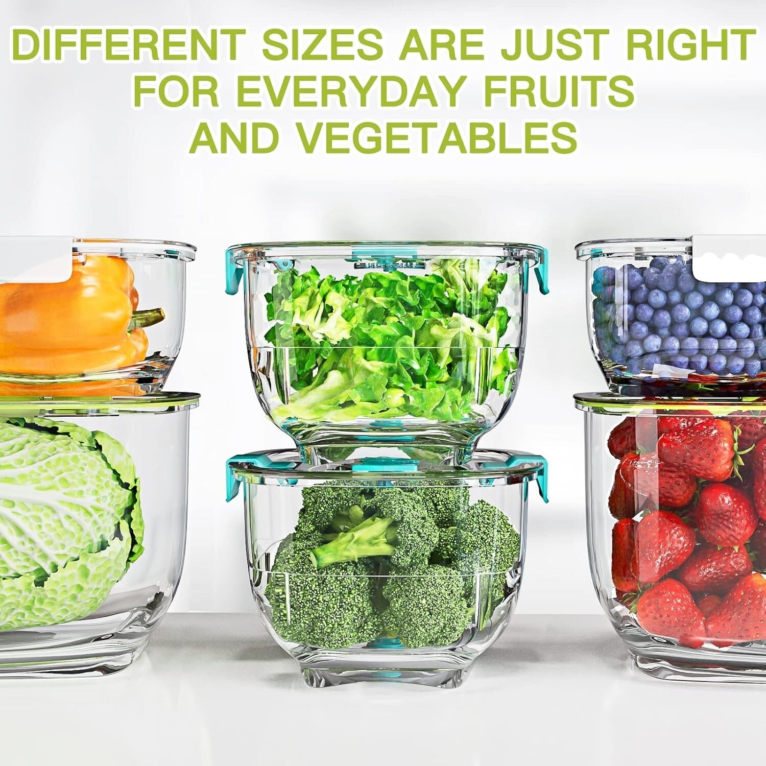 BPA-Free 3-Piece Vegetable & Fruit Storage Set - Keep Produce Fresh & Organized