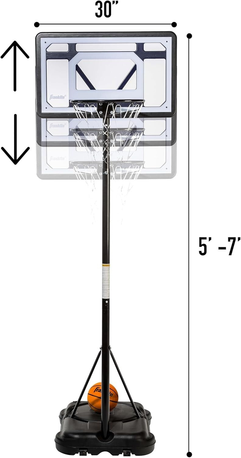 Complete Mini Basketball Set for Kids - Adjustable Height & Includes Basketball