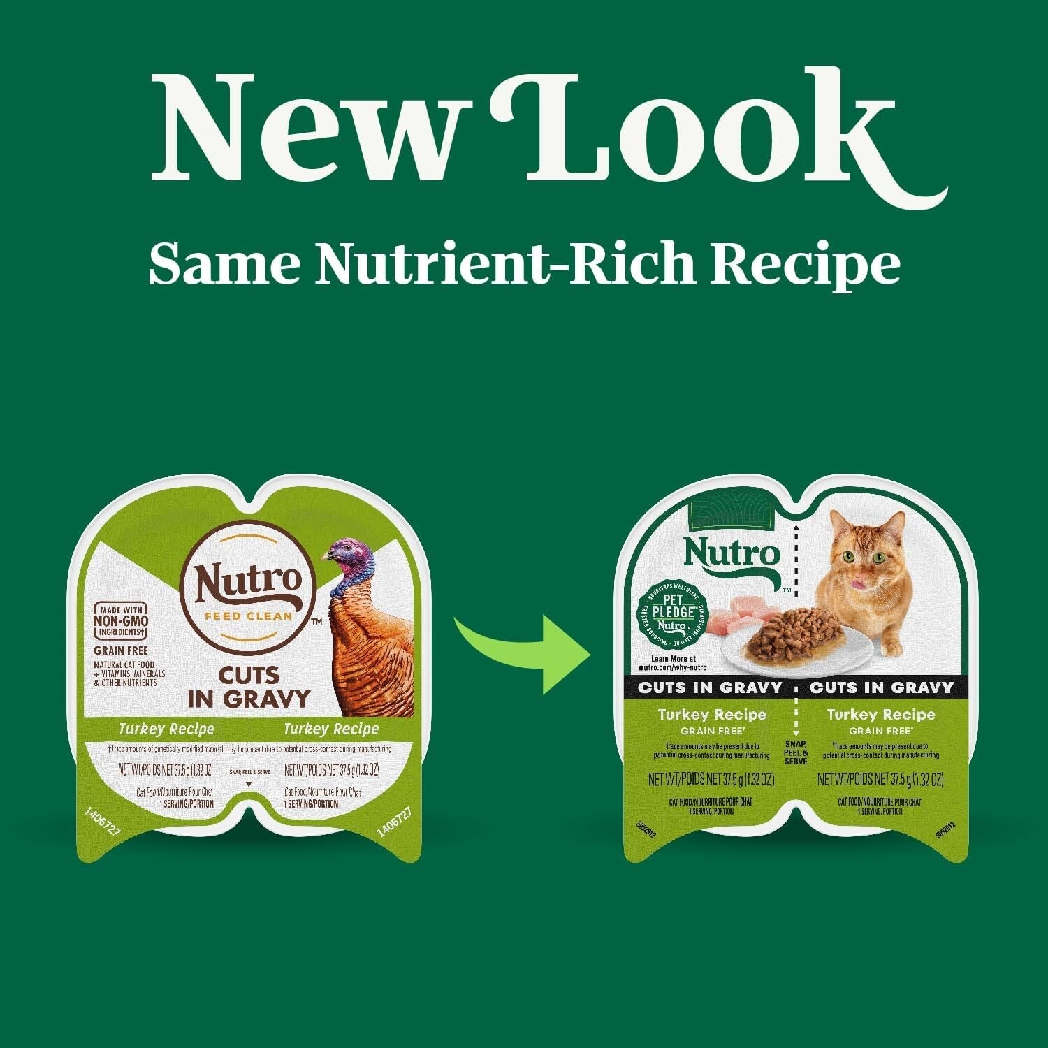 Nutro Grain-Free Turkey Wet Cat Food in Perfect Portions - 48 Servings Total