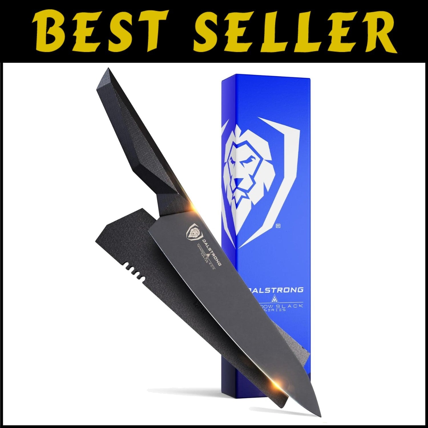 Premium 8-Inch Chef's Knife with Ergonomic G10 Handle - Black Titanium Finish